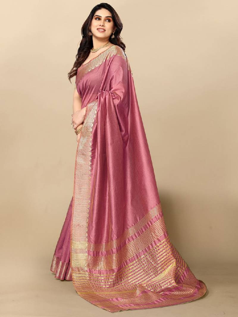 Woven design zari silk blend kanjeevaram saree