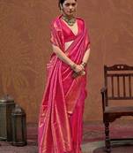 Ethnic motifs woven design zari kanjeevaram saree