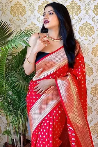 Woven design zari kanjeevaram saree