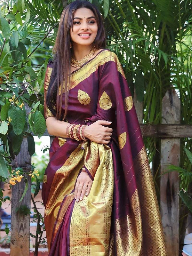 Woven design zari kanjeevaram saree with handloom weaving