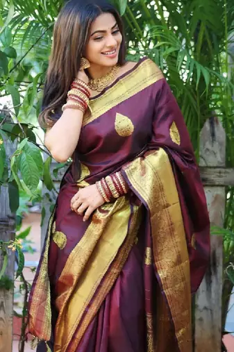 Woven design zari kanjeevaram saree with handloom weaving