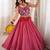 Fantastic Pink Rayon Navratri Wear Lehenga With Embroidered Blouse