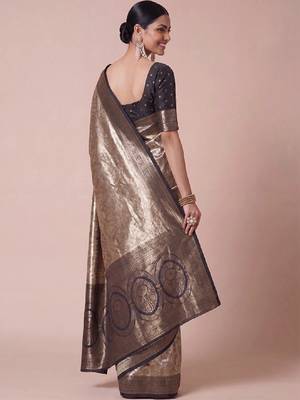 Woven design zari kanjeevaram saree 1