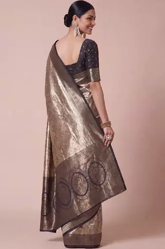 Woven design zari kanjeevaram saree