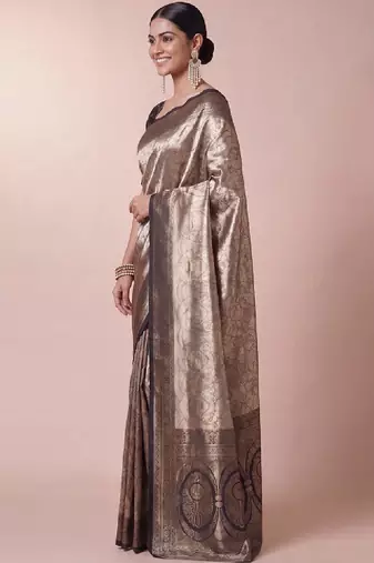 Woven design zari kanjeevaram saree