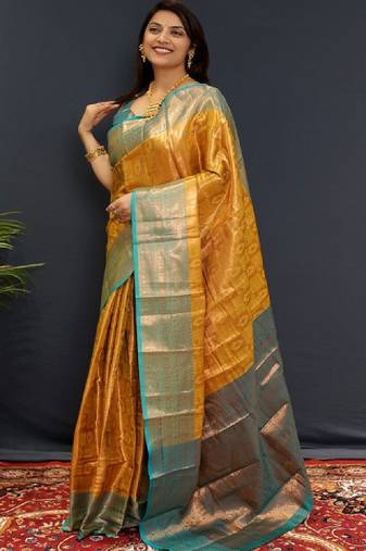 Woven design zari kanjeevaram saree