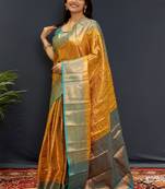Woven design zari kanjeevaram saree