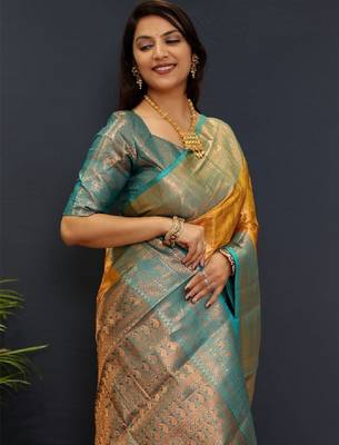 Woven design zari kanjeevaram saree 2
