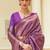 Purple & golden woven design zari silk blend kanjeevaram saree