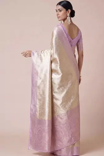 Paisley woven design zari kanjeevaram saree