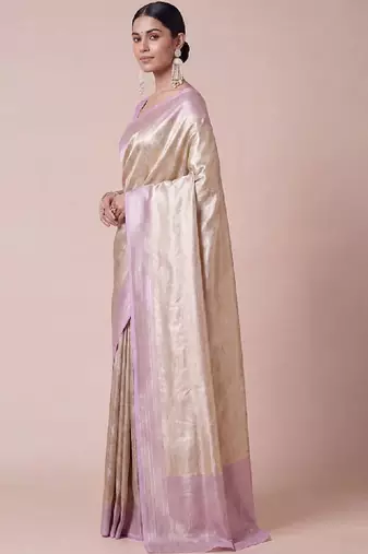Paisley woven design zari kanjeevaram saree