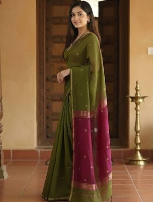 Woven design zari kanjeevaram saree 1