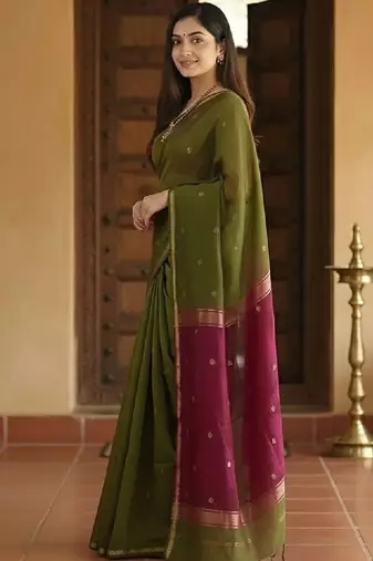 Woven design zari kanjeevaram saree