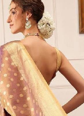 Women woven design floral printed kanjeevaram saree 2