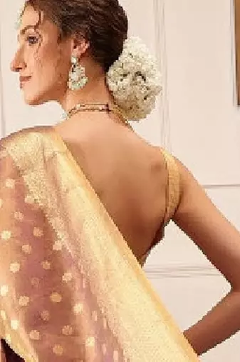 Women woven design floral printed kanjeevaram saree