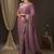 Mauve & gold-toned woven design zari pure georgette kanjeevaram saree