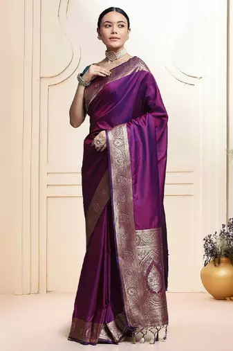 Woven design kanjeevaram saree