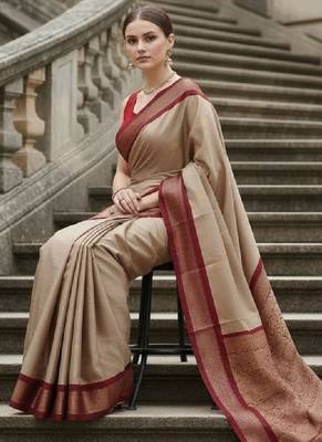 Woven design zari art silk kanjeevaram saree 1