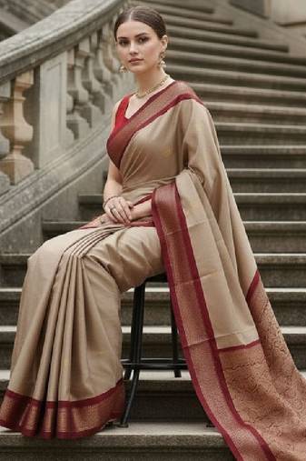 Woven design zari art silk kanjeevaram saree
