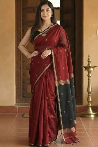 Ethnic motifs zari kanjeevaram saree