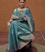 Ethnic motifs zari kanjeevaram saree