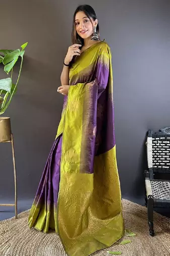 Woven design zari kanjeevaram saree