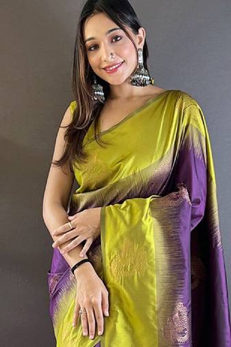 Woven design zari kanjeevaram saree