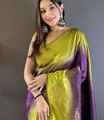 Woven design zari kanjeevaram saree