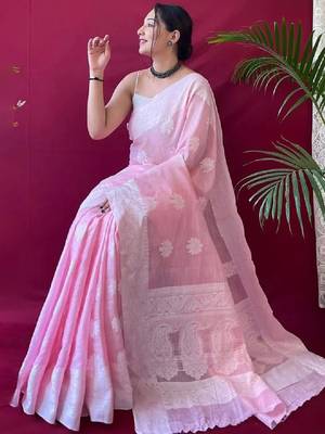 Ethnic motifs woven design zari kanjeevaram saree 1
