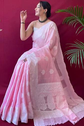 Ethnic motifs woven design zari kanjeevaram saree