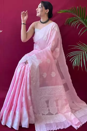 Ethnic motifs woven design zari kanjeevaram saree