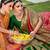 Woven design zari silk blend kanjeevaram saree