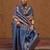 Woven design zari silk blend kanjeevaram saree with matching blouse