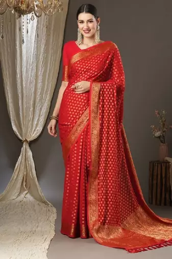 Ethnic motifs zari woven kanjeevaram saree
