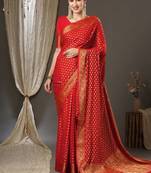 Ethnic motifs zari woven kanjeevaram saree
