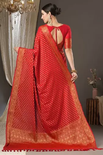 Ethnic motifs zari woven kanjeevaram saree