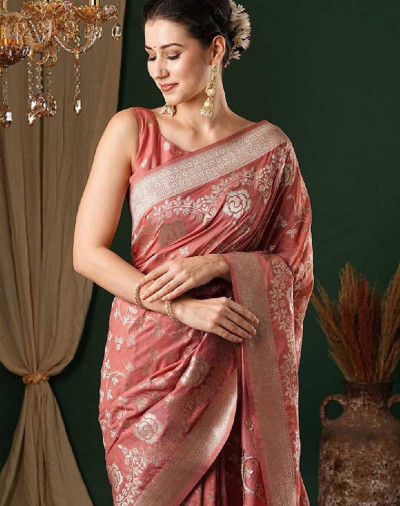 Ethnic motifs zari pure georgette kanjeevaram saree