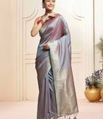 Woven design zari kanjeevaram saree with unstitched blouse