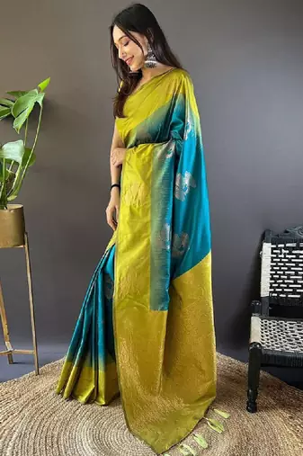 Woven design zari kanjeevaram saree
