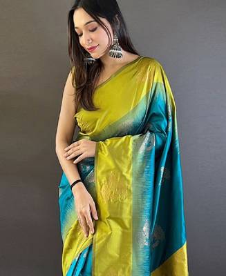 Woven design zari kanjeevaram saree 1