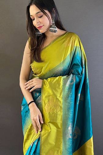 Woven design zari kanjeevaram saree