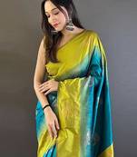 Woven design zari kanjeevaram saree