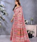 Woven design zari pashmina kanjeevaram saree