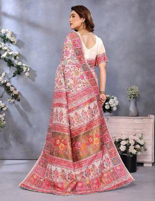 Woven design zari pashmina kanjeevaram saree 2