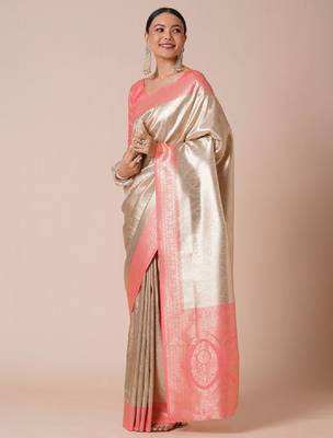Paisley woven design kanjeevaram silk saree 1