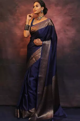 Ethnic motifs zari art silk kanjeevaram saree
