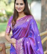 Woven design zari kanjeevaram saree
