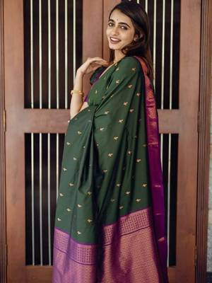 Woven design zari art silk kanjeevaram saree 2