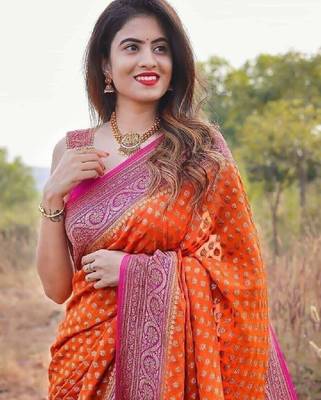 Embellished woven design kanjeevaram saree 2