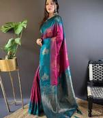 Woven design zari kanjeevaram saree